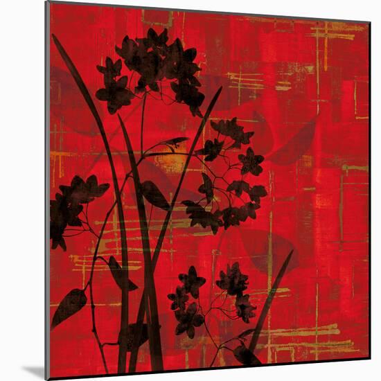 Silhouette on Red-Erin Lange-Mounted Art Print