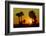 Silhouette Palm Trees at Sunset-Philippe Hugonnard-Framed Photographic Print