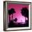 Silhouette Palm Trees at Sunset-Philippe Hugonnard-Framed Photographic Print