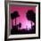 Silhouette Palm Trees at Sunset-Philippe Hugonnard-Framed Photographic Print