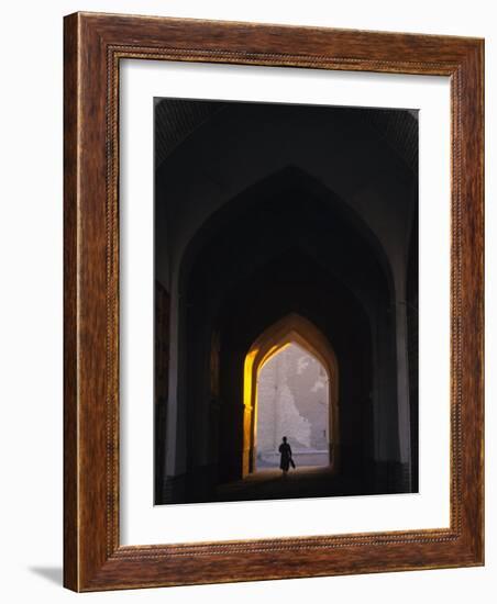 Silhouette Through Archway, Bukhara, Uzbekistan-Ellen Clark-Framed Photographic Print