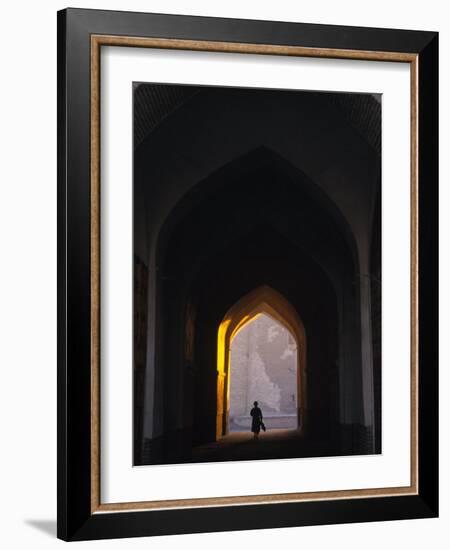 Silhouette Through Archway, Bukhara, Uzbekistan-Ellen Clark-Framed Photographic Print