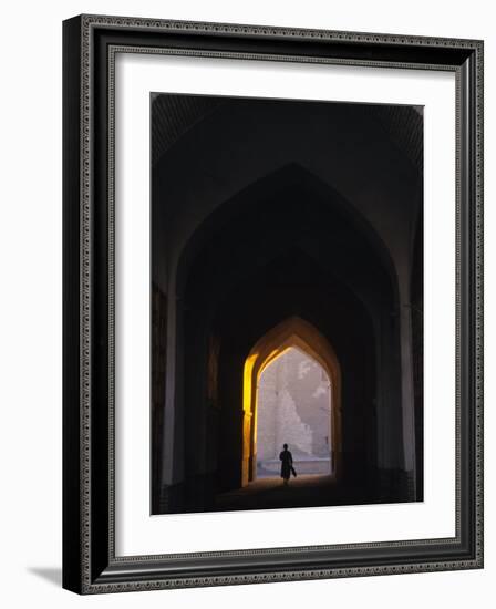 Silhouette Through Archway, Bukhara, Uzbekistan-Ellen Clark-Framed Photographic Print