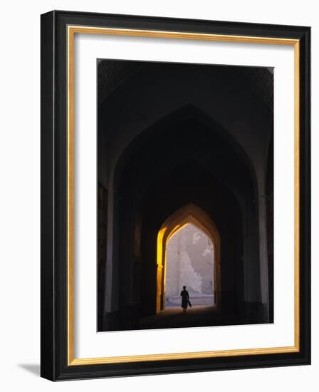Silhouette Through Archway, Bukhara, Uzbekistan-Ellen Clark-Framed Photographic Print