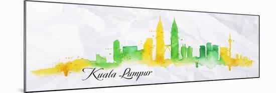 Silhouette Watercolor Kuala Lumpur-anna42f-Mounted Art Print