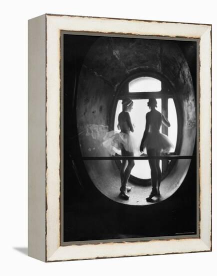 Silhouetted Ballerinas During Rehearsal for Swan Lake at Grand Opera de Paris-Alfred Eisenstaedt-Framed Premier Image Canvas