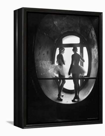 Silhouetted Ballerinas During Rehearsal for Swan Lake at Grand Opera de Paris-Alfred Eisenstaedt-Framed Premier Image Canvas