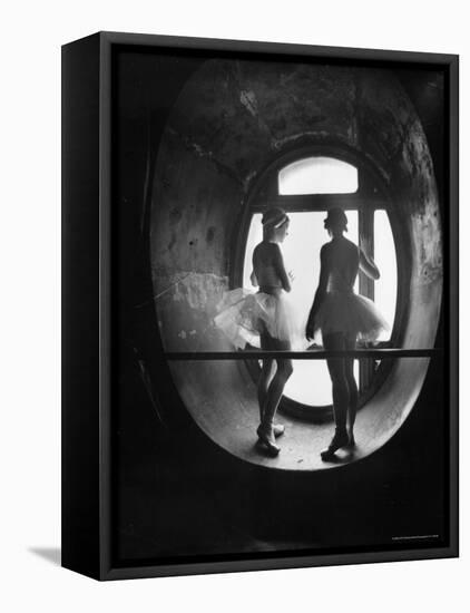 Silhouetted Ballerinas During Rehearsal for Swan Lake at Grand Opera de Paris-Alfred Eisenstaedt-Framed Premier Image Canvas