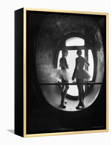 Silhouetted Ballerinas During Rehearsal for Swan Lake at Grand Opera de Paris-Alfred Eisenstaedt-Framed Premier Image Canvas