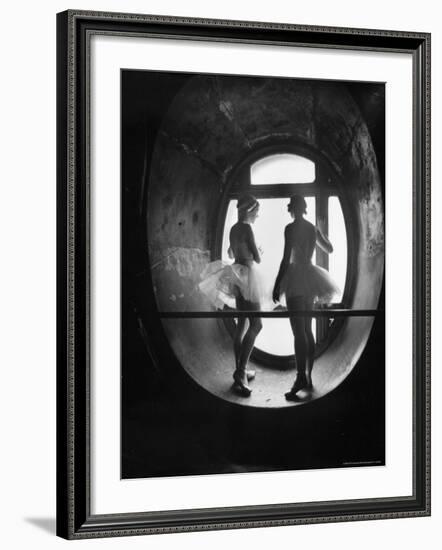 Silhouetted Ballerinas During Rehearsal for Swan Lake at Grand Opera de Paris-Alfred Eisenstaedt-Framed Premium Photographic Print