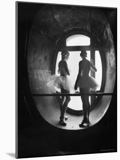 Silhouetted Ballerinas During Rehearsal for Swan Lake at Grand Opera de Paris-Alfred Eisenstaedt-Mounted Photographic Print
