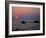 Silhouetted Boats on Lake Tanganyika, Tanzania-Kristin Mosher-Framed Photographic Print