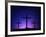 Silhouetted Crosses Against Star-Filled Sky-Chris Rogers-Framed Photographic Print