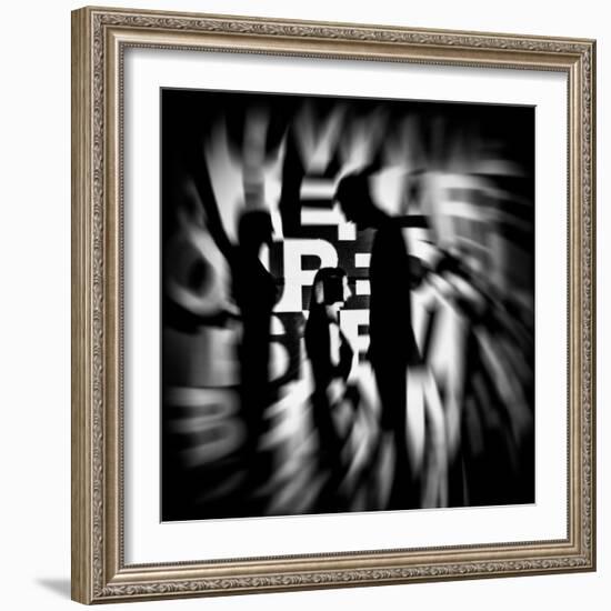 Silhouetted Figures-Rory Garforth-Framed Photographic Print