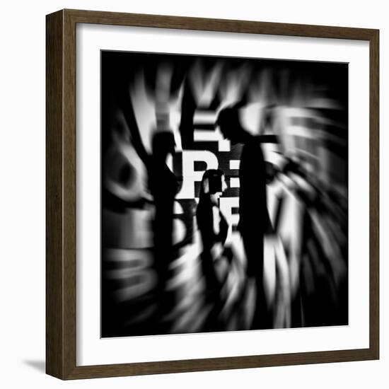 Silhouetted Figures-Rory Garforth-Framed Photographic Print