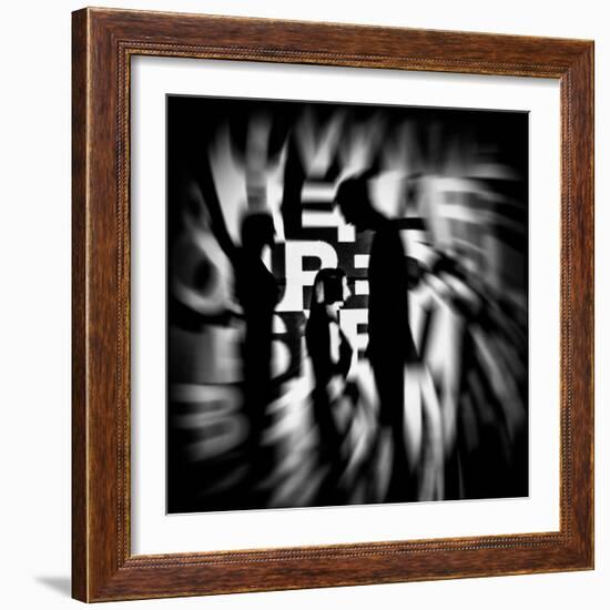 Silhouetted Figures-Rory Garforth-Framed Photographic Print