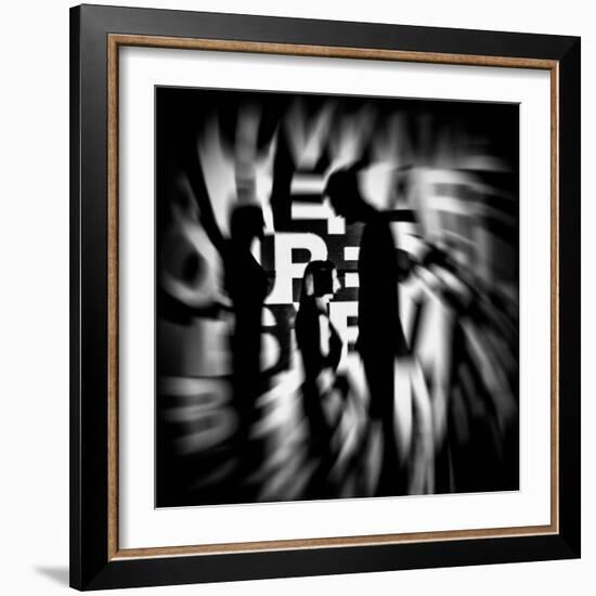 Silhouetted Figures-Rory Garforth-Framed Photographic Print