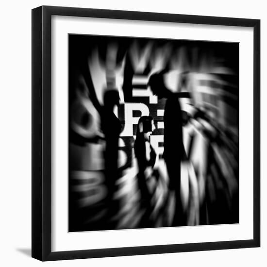 Silhouetted Figures-Rory Garforth-Framed Photographic Print