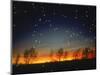 Silhouetted Landscape Below Star-Filled Sky-Chris Rogers-Mounted Photographic Print