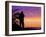 Silhouetted Traveler at Sunrise, Soussevlei, Namibia-Joe Restuccia III-Framed Photographic Print