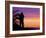 Silhouetted Traveler at Sunrise, Soussevlei, Namibia-Joe Restuccia III-Framed Photographic Print