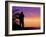 Silhouetted Traveler at Sunrise, Soussevlei, Namibia-Joe Restuccia III-Framed Photographic Print
