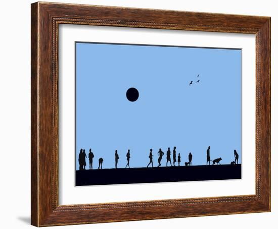 Silhouettes and Gulls 2-Adrian Campfield-Framed Giclee Print