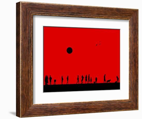 Silhouettes and Gulls 3-Adrian Campfield-Framed Giclee Print