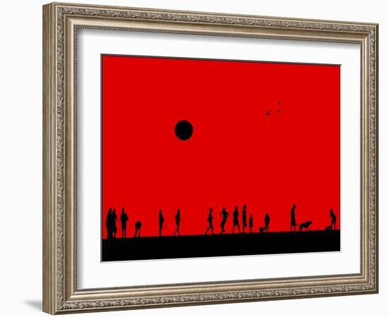 Silhouettes and Gulls 3-Adrian Campfield-Framed Giclee Print