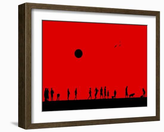 Silhouettes and Gulls 3-Adrian Campfield-Framed Giclee Print