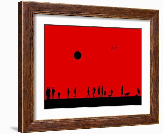 Silhouettes and Gulls 3-Adrian Campfield-Framed Giclee Print