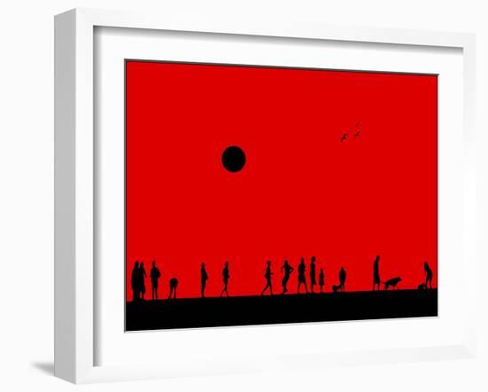 Silhouettes and Gulls 3-Adrian Campfield-Framed Giclee Print