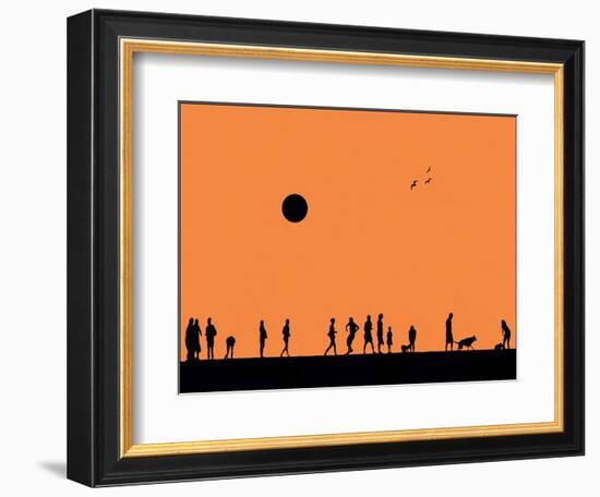 Silhouettes and Gulls 4-Adrian Campfield-Framed Giclee Print