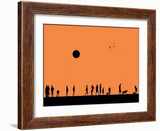 Silhouettes and Gulls 4-Adrian Campfield-Framed Giclee Print