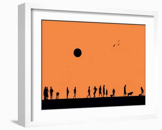 Silhouettes and Gulls 4-Adrian Campfield-Framed Giclee Print