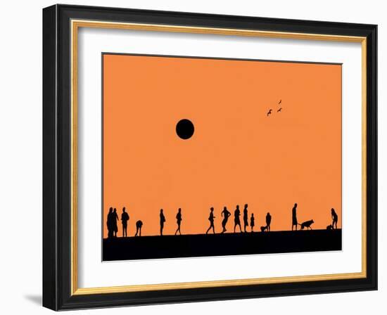 Silhouettes and Gulls 4-Adrian Campfield-Framed Giclee Print