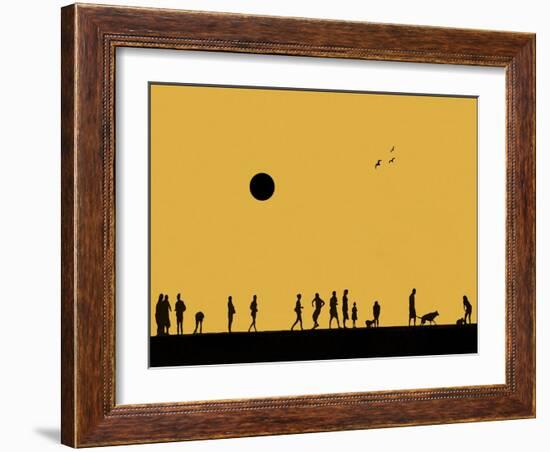 Silhouettes and Gulls 5-Adrian Campfield-Framed Giclee Print