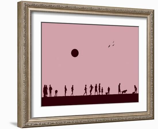 Silhouettes and Gulls 6-Adrian Campfield-Framed Giclee Print