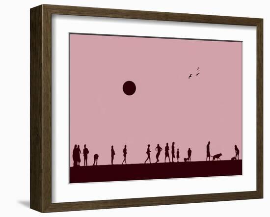 Silhouettes and Gulls 6-Adrian Campfield-Framed Giclee Print