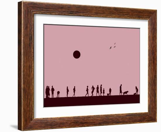 Silhouettes and Gulls 6-Adrian Campfield-Framed Giclee Print