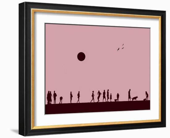 Silhouettes and Gulls 6-Adrian Campfield-Framed Giclee Print