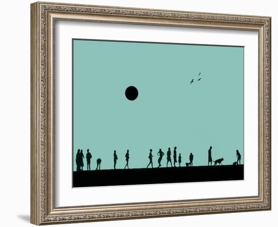 Silhouettes and Gulls 7-Adrian Campfield-Framed Giclee Print