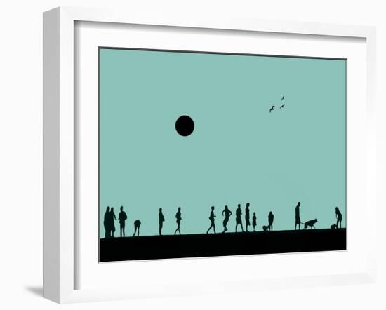 Silhouettes and Gulls 7-Adrian Campfield-Framed Giclee Print