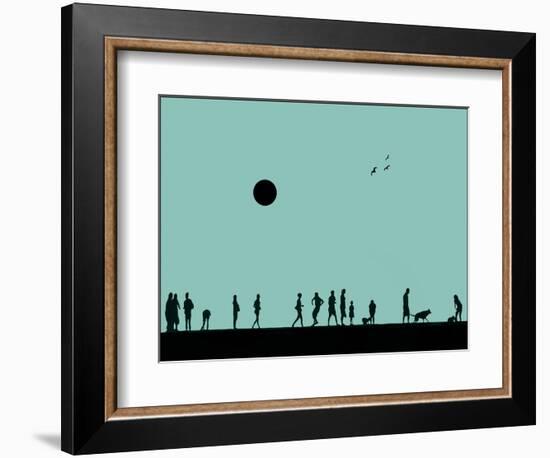 Silhouettes and Gulls 7-Adrian Campfield-Framed Giclee Print