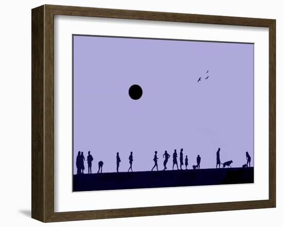 Silhouettes and Gulls 8-Adrian Campfield-Framed Giclee Print