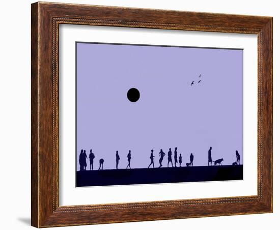 Silhouettes and Gulls 8-Adrian Campfield-Framed Giclee Print