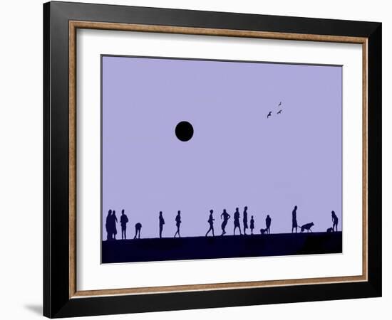 Silhouettes and Gulls 8-Adrian Campfield-Framed Giclee Print