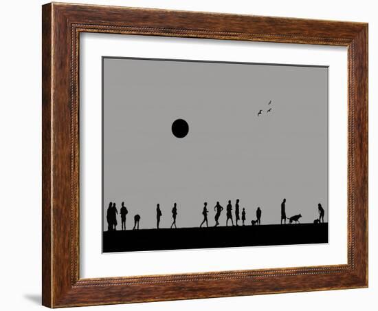 Silhouettes and Gulls 9-Adrian Campfield-Framed Giclee Print