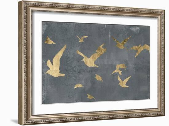 Silhouettes in Flight III-Jennifer Goldberger-Framed Art Print