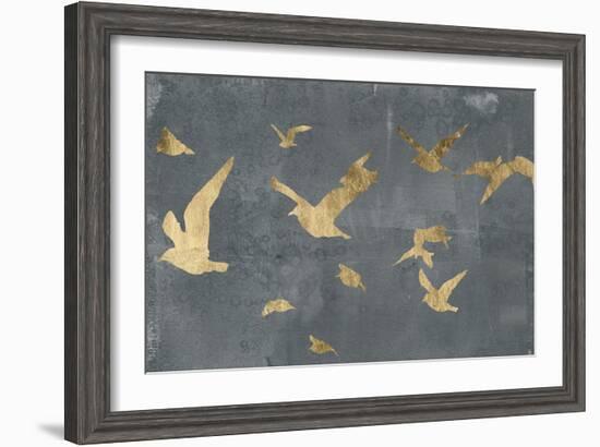 Silhouettes in Flight III-Jennifer Goldberger-Framed Art Print